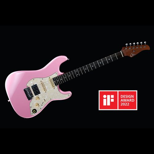 גיטרה חשמלית חכמה Mooer GTRS Professional S800 Intelligent Guitar - Shell pink