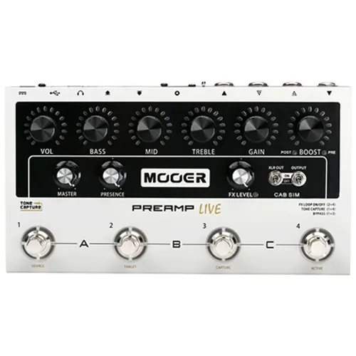 פדאל מגבר פראמפ לגיטרה דיגיטלי MOOER PreAMP Live