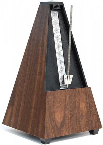 WITTNER 814K Pyramid Shape Metronome with bell - Walnut Grain