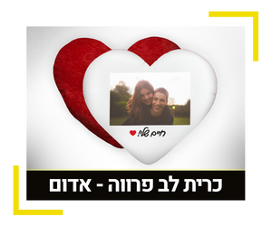 כרית לב פרווה אדום