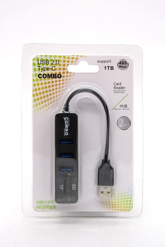 מפצל USB קומבו + קורא כרטיסים