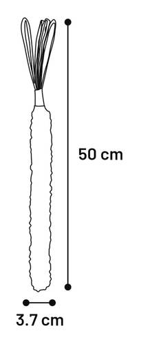 צעצוע לכלב מקל קלוע שחור אדום 50 ס