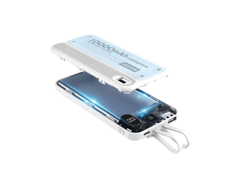 מטען נייד 10000mAh 22.5W עם צג וכבל מובנה semicom