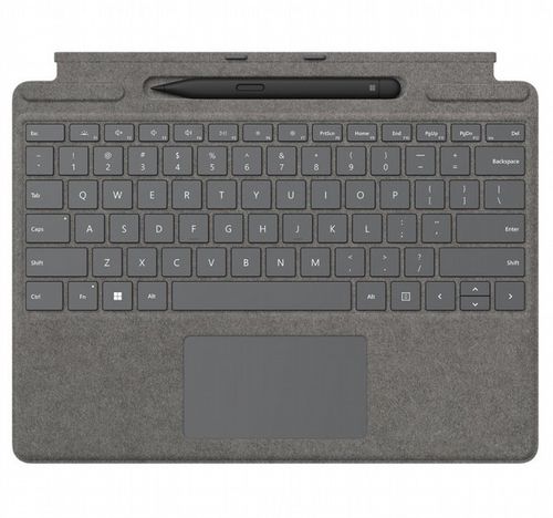 מקלדת ועט - סורפייס 9 פרו MICROSOFT SURFACE KEYBOARD PLATINUM WITH PEN 2 8X8-00061