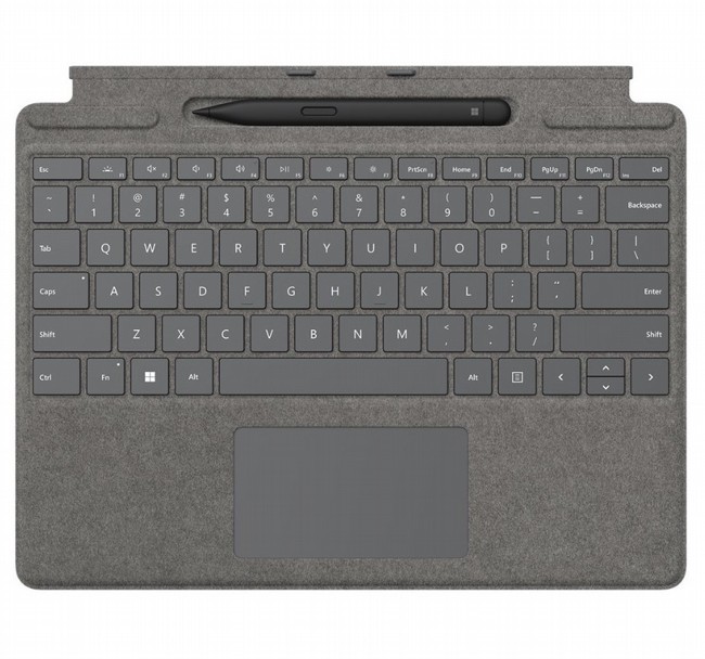מקלדת ועט - סורפייס 9 פרו MICROSOFT SURFACE KEYBOARD PLATINUM WITH PEN 2 8X8-00061