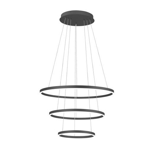 סולאריס תלוי שחור משודרג LED CCT