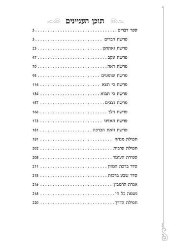 ספר דברים דגם פינות