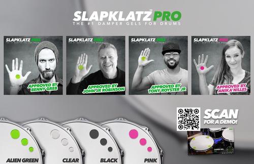 12 מדבקות ג'ל (ורוד) Anika Nilles לעמעום התופים SlapKlatz Pro Pink