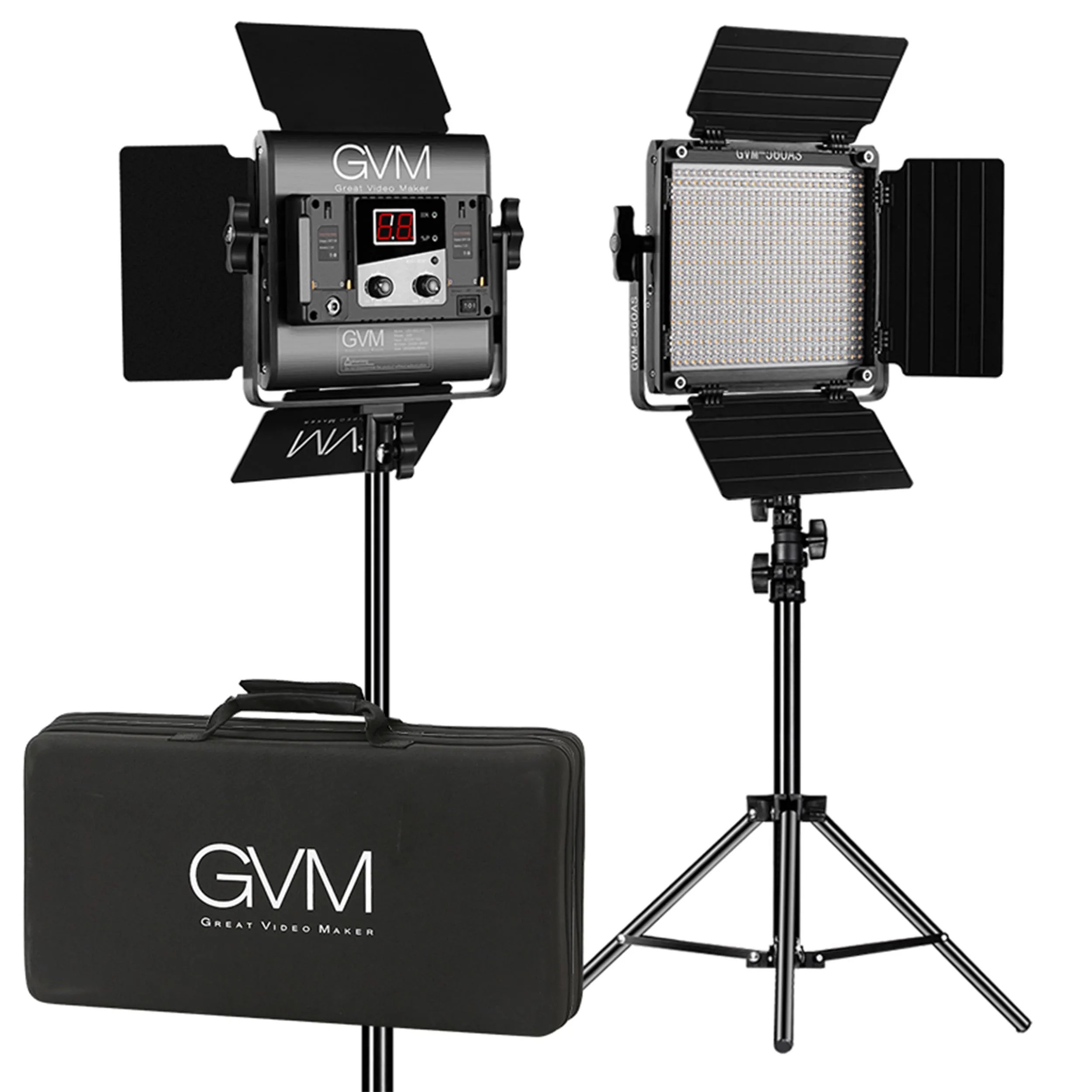 קיט 2 פנסי לד Gvm 560AS Bi-Color