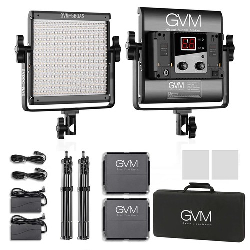 קיט 2 פנסי לד Gvm 560AS Bi-Color