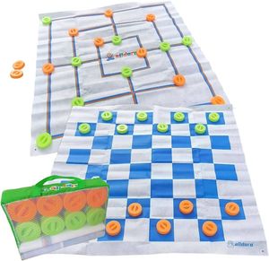 משחק דמקה + טחנה ענקי 2 ב-1 ענקי לבית ולחצר