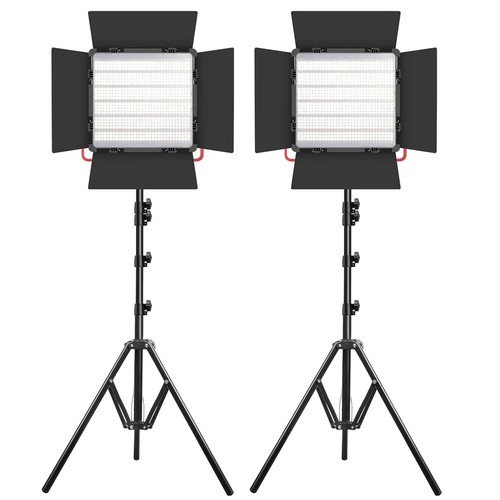 קיט 2 פנסי לד צבעוני RGB לאולפן Gvm -1200D