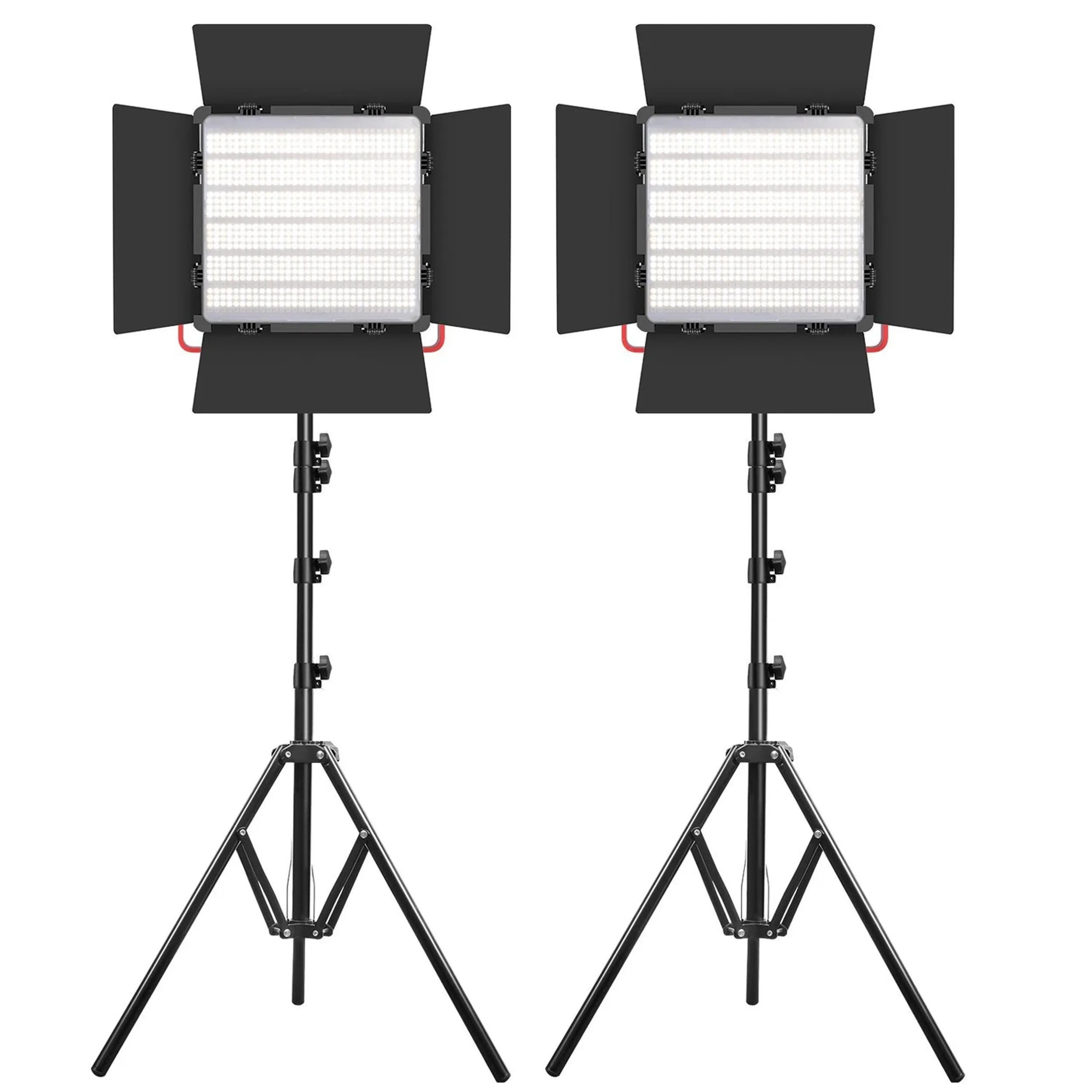 קיט 2 פנסי לד צבעוני RGB לאולפן Gvm -1200D
