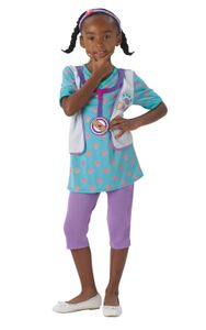 תחפושת לילדים וטרינרית S (גיל 3-4) כוללת חולצה, מכנסיים, סרט ראש וסטטוסקופ