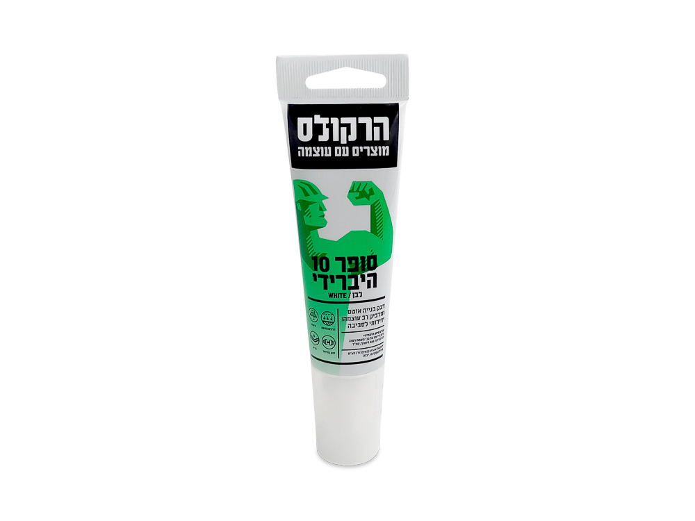 סיליקון סופר 10 היברידי - לבן - 270 מ"ל