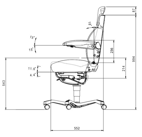 כיסא משרד אורטופדי מעוצב Kab Navigator