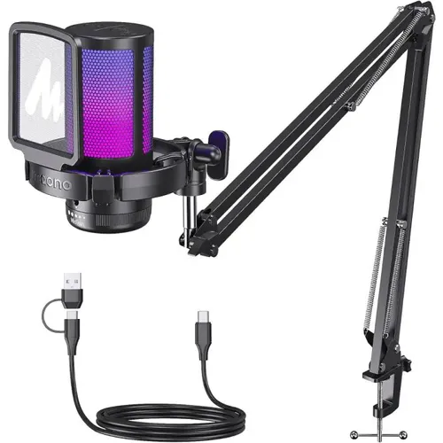 ערכת מיקרופון לגיימינג ופודקאסט דגם MAONO DGM20s