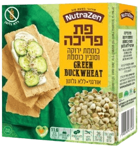 פת פריכה עם כוסמת ירוקה וסובין כוסמת ללא גלוטן | NutraZen