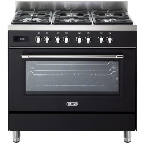 תנור משולב כיריים גז - 6 להבות Delonghi דלונגי PRO966MA-IL שחור