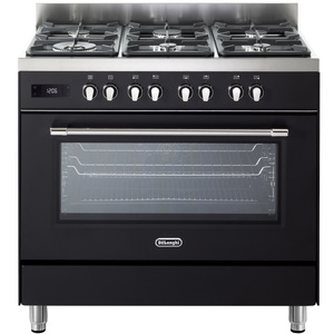 תנור משולב כיריים גז - 6 להבות Delonghi דלונגי PRO966MA-IL שחור