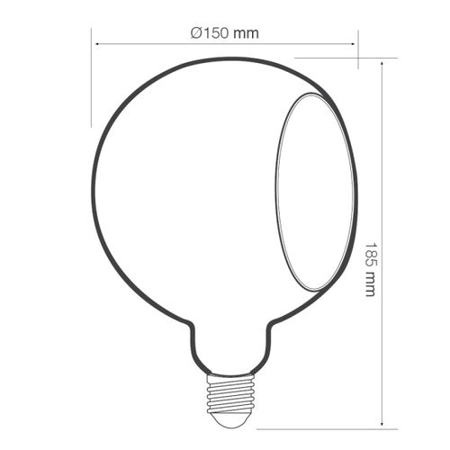 GLOW גלוב G150SJR זכוכית אמבר 8 וואט 2200K ניתן לעמעום יורולוקס 
