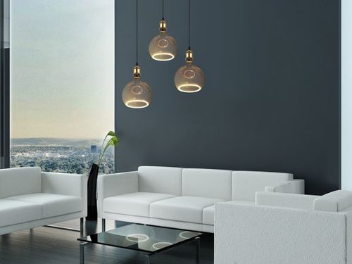 GLOW גלוב 200מ"מ זכוכית אמבר 8 וואט 2200K ניתן לעמעום יורולוקס 
