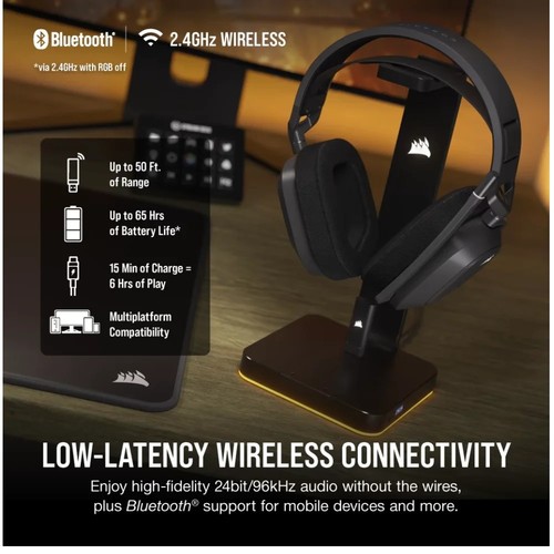 אוזניות אלחוטיות לגיימרים  CORSAIR HS80 MAX WIRELESS