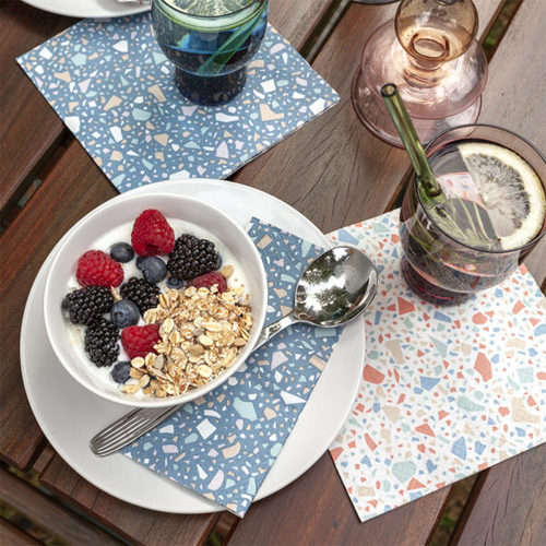 מפיות נייר 20 יח' Terrazzo blue