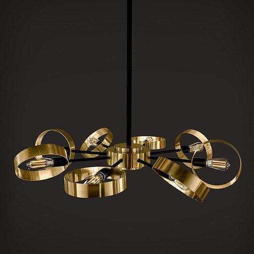 ROSE מנורת תלייה 48W לד BLACK-GOLD
