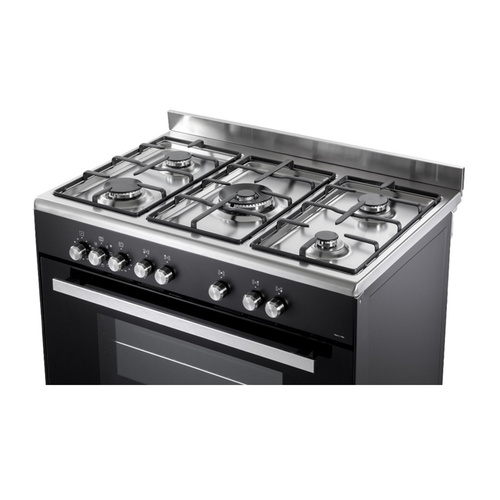 תנור משולב כיריים גז - 5 להבות דלונגי DEMA965-IL שחור