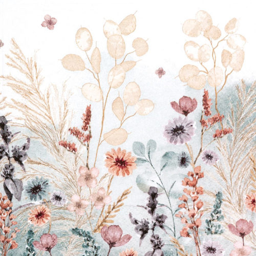 מפיות נייר 20 יח' Mellow Flowers natural