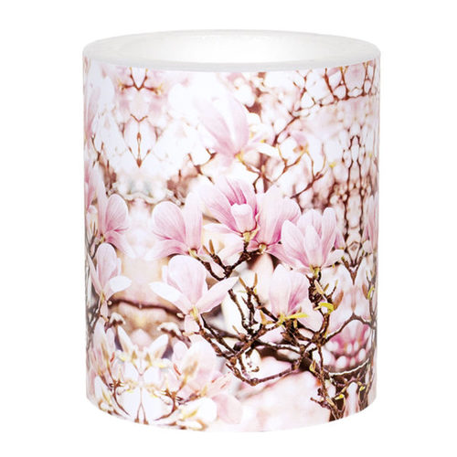 נר מעוצב Pink Magnolia