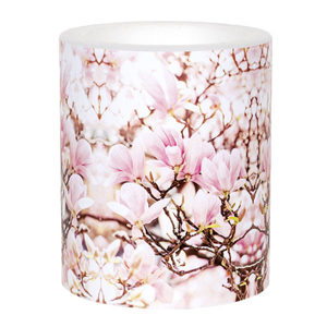נר מעוצב Pink Magnolia