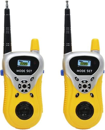 זוג מכשירי ווקי טוקי לילדים לטווח של עד 100 מ'- צהוב