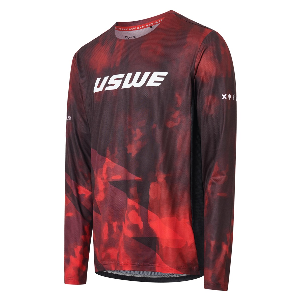 חולצת אופניים ארוכה אדום - USWE LUFTIG MTB JERSEY MEN