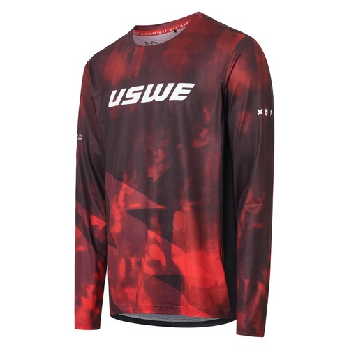 חולצת אופניים ארוכה אדום - USWE LUFTIG MTB JERSEY MEN