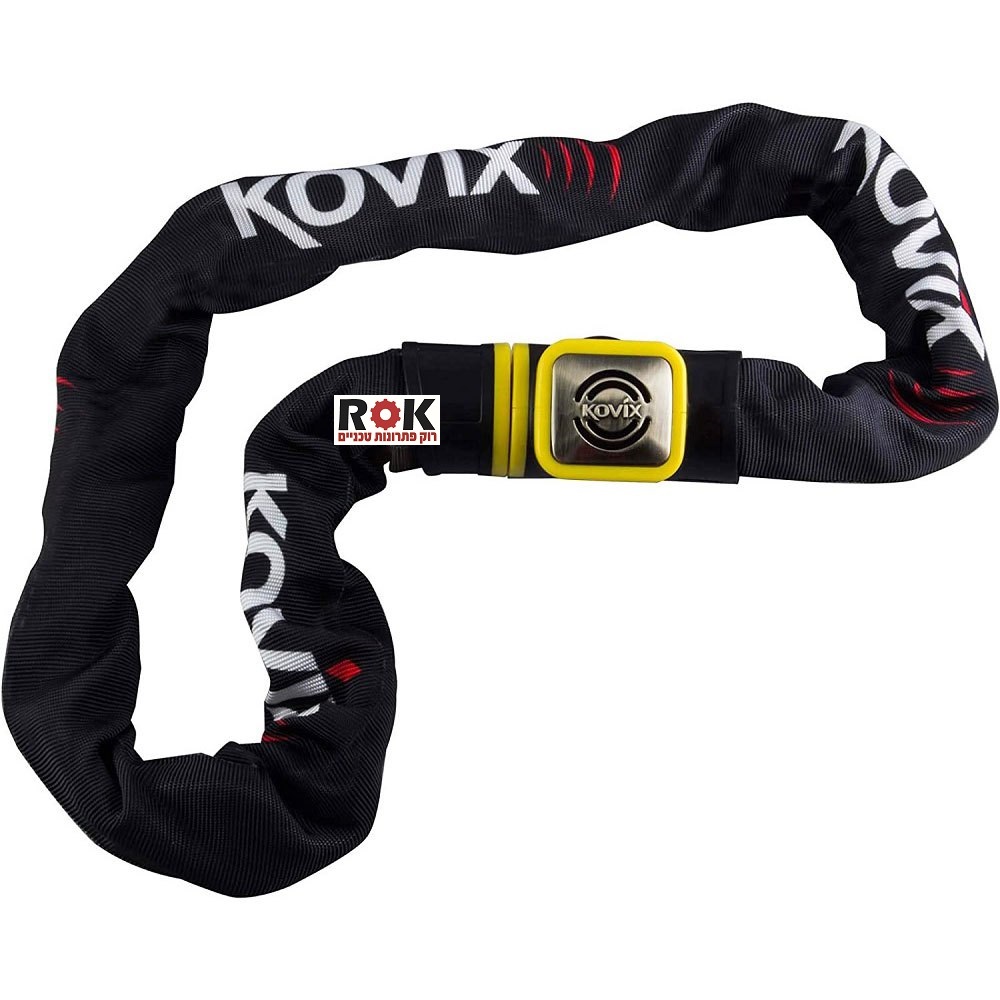 שרשרת נירוסטה 12 מ"מ אורך 1.20 מטר עם אזעקה KOVIX KCL 12