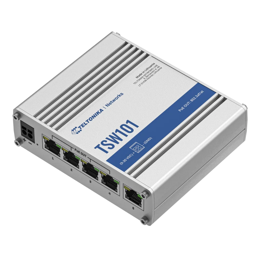 מתג תעשייתי‏‎ TSW101 TELTONIKA POE+ ‎