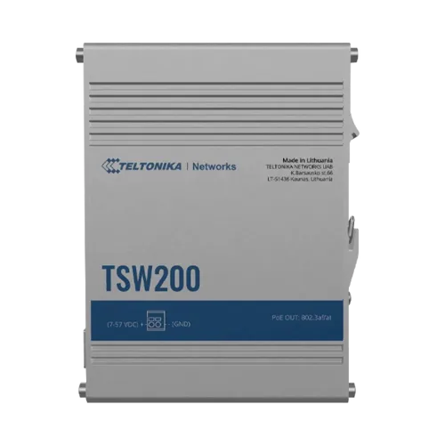 מתג תעשייתי‏‎ TSW200 TELTONIKA POE+ ‎