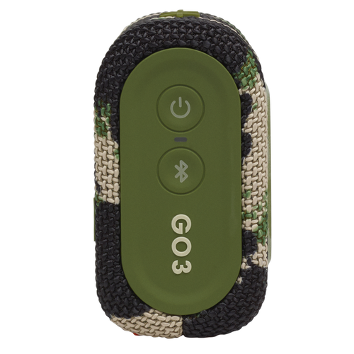 רמקול נייד אלחוטי וקומפקטי עמיד למים JBL Go 3 Bluetooth בצבע צבאי