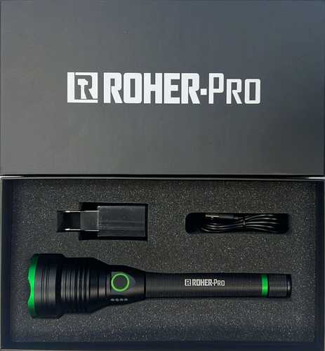 פנס יד מקצועי נטען 6000 לומן - ROHER PRO