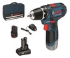 מברגה 12V דגם GSR 12V-15 כולל סוללות 2AH + 4AH מבית BOSCH