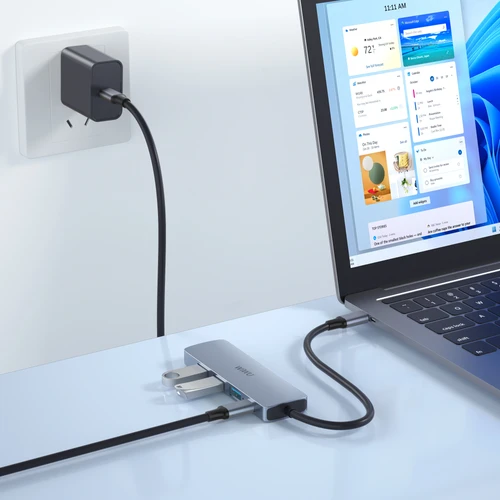 תחנת עגינה 5 ב-1 עם חיבור USB Type-C 100W 