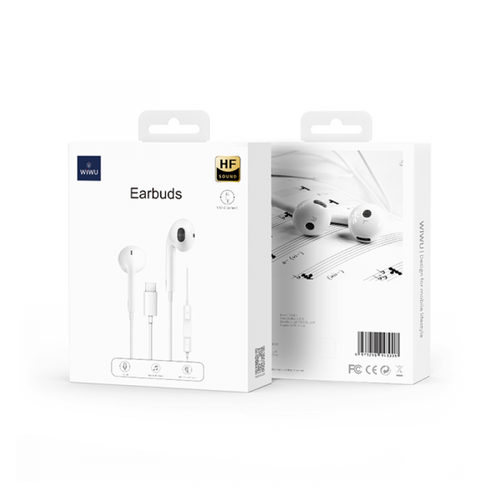 אוזניות לטלפון עם חיבור טייפ סי WiWU EarBuds EB303 Type-C 