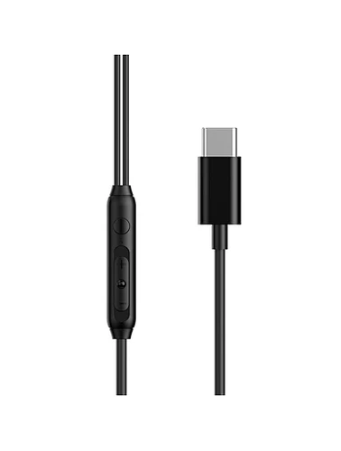 אוזניות לטלפון עם חיבור טייפ סי WiWU EarBuds EB314 Type-C - צבע שחור
