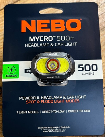 פנס ראש 500 לומנס NEBO MYCRO