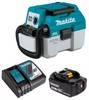 שואב יבש/רטוב נטען 18V כולל סוללה 5.0 אמפר ומטען MAKITA DVC750LZ מקיטה
