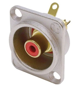 RCA אדום נקבה לפאנל  NF2D-2 Neutrik