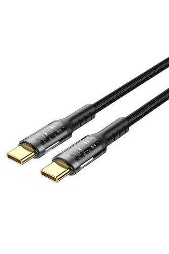 כבל טעינה והעברת נתונים טייפ-סי לטייפ-סי באורך 1.2 מטר USB-C 100W דגם WIWU Geek Wi-C016