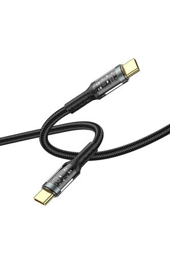 כבל טעינה והעברת נתונים טייפ-סי לטייפ-סי באורך 1.2 מטר USB-C 100W דגם WIWU Geek Wi-C016